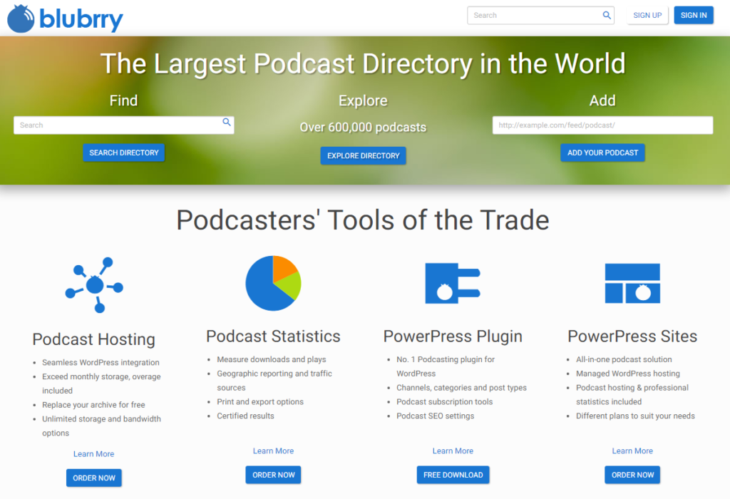 Best podcast hosting platforms: Blubrry
